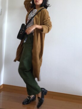 「ロングジャケット」｜「アイテム（その他アウター）」を使った、tamiさん（レディース・159cm）の春コーディネート
