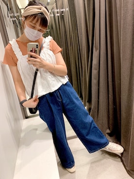 「かわいいコーデ」｜うさぎ@九組さん（レディース・155cm）の夏コーディネート