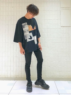 「N°21（ヌメロ ヴェントゥーノ）のアイテム」を使った、クリワキタカヒロさん（メンズ・172cm）の春コーディネート