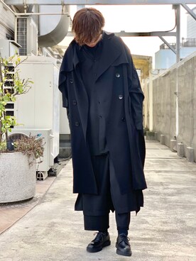 「Ground Y（グラウンドワイ）のアイテム（ジャケット/アウター）」を使った、クリワキタカヒロさん（メンズ・172cm）の冬コーディネート