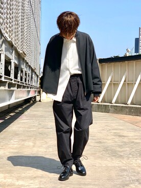 「lot holon（ロットホロン）のアイテム」を使った、クリワキタカヒロさん（メンズ・172cm）の春コーディネート