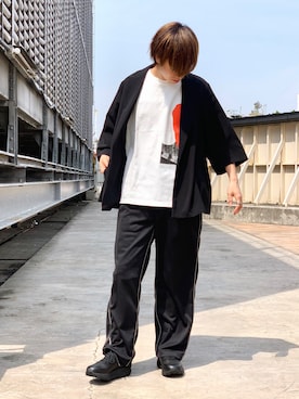 「Lui's（ルイス）のアイテム（スニーカー）」を使った、クリワキタカヒロさん（メンズ・172cm）の春コーディネート