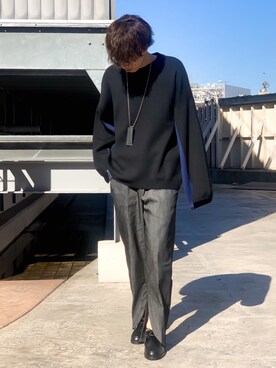 「ITTI（イッチ）のアイテム（アクセサリー）」を使った、クリワキタカヒロさん（メンズ・172cm）の秋コーディネート