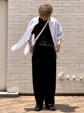 「SYU.HOMME/FEMM（シュウ）のアイテム」を使った、クリワキタカヒロさん（メンズ・172cm）の夏コーディネート