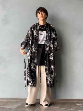 「Lui's（ルイス）のアイテム（サンダル）」を使った、クリワキタカヒロさん（メンズ・172cm）の春コーディネート
