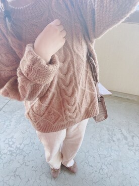 「VINTAGE（ヴィンテージ）のアイテム（バレエシューズ）」を使った、ハナミズキさん（レディース・154cm）の冬コーディネート