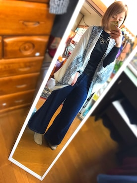 「GU（ジーユー）のアイテム（その他パンツ、その他）」を使った、はらしさん（レディース・154cm）の春コーディネート