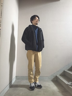 「日常」｜「アイテム（その他アウター）」を使った、masaさん（メンズ・171cm）の冬コーディネート