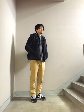 「日常」｜「アイテム（その他アウター）」を使った、masaさん（メンズ・171cm）の冬コーディネート
