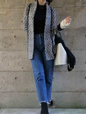 「クルーネックニット」｜kotetuさん（レディース・162cm）の冬コーディネート