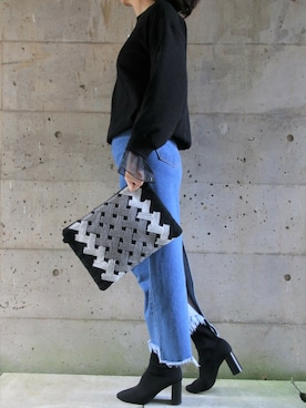 「DHOLIC（ディーホリック）のアイテム（デニムスカート）」を使った、kotetuさん（レディース・162cm）の秋コーディネート