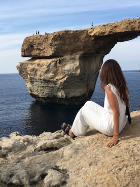 「travel」｜「アイテム（オールインワン・サロペット）」を使った、m＊さん（レディース・162cm）の秋コーディネート