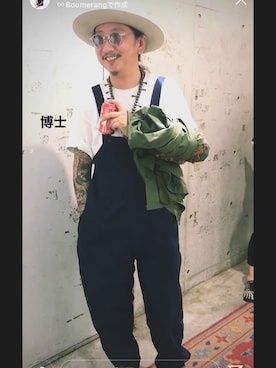 「BEAMS PLUS（ビームスプラス）のアイテム（オールインワン・サロペット）」を使った、yoshihikooさん（メンズ・170cm）の春コーディネート