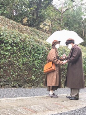 「茶色」｜「アイテム（トレンチコート）」を使った、Yさん（メンズ・170cm）の冬コーディネート
