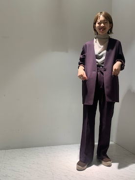 「PUBLIC TOKYO（パブリックトウキョウ）のアイテム（ノーカラージャケット）」を使った、mai togoさん（レディース・156cm）の夏コーディネート