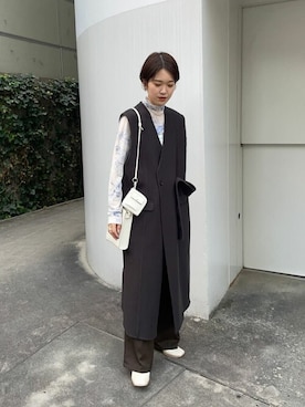 「PUBLIC TOKYO（パブリックトウキョウ）のアイテム（その他アウター）」を使った、mai togoさん（レディース・156cm）の秋コーディネート