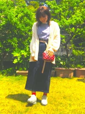 「NIKE（ナイキ）のナイキ エア ヴェイパーマックス 360 ウィメンズシューズ / スニーカー / W NIKE AIR VAPORMAX 360（スニーカー、ホワイト系）」を使った、koyuさん（レディース・148cm）の春コーディネート