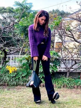 「GRL（グレイル）のスクエアトゥ太ヒールショートブーツ（ブーツ、その他）」を使った、koyuさん（レディース・148cm）の秋コーディネート