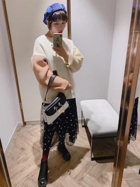 「JW Anderson（ジェイダブリューアンダーソン）のアイテム（ショルダーバッグ）」を使った、Hard velvet cake さん（レディース・169cm）の冬コーディネート