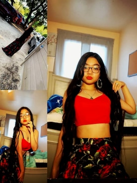 「shirts．（シャツ）のアイテム」を使った、Meilin Cedilloさん（レディース・160cm）の春コーディネート