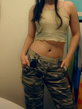 「shirts．（シャツ）のアイテム」を使った、Meilin Cedilloさん（レディース・160cm）の夏コーディネート