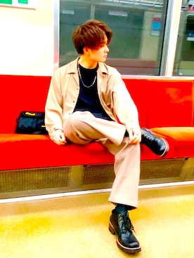 「BOREDOM（ボアドム）のアイテム」を使った、Ikeさん（メンズ・167cm）の春コーディネート