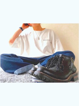 「BOREDOM（ボアドム）のアイテム」を使った、Ikeさん（メンズ・167cm）の春コーディネート