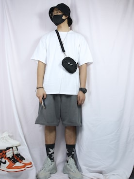 「Octopus（オクトパス）のアイテム（カーゴパンツ）」を使った、Gabrielestyさん（メンズ・178cm）の夏コーディネート