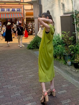 「アイテム（ワンピース/ドレス）」を使った、ゆうかさん（レディース・162cm・10代）の夏コーディネート