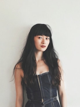 「CASA FLINE（カーサフライン）の【CASA FLINE】 フロントホックデニムロングワンピース 1191305085（ワンピース、ブルー系）」を使った、mi____さん（レディース・167cm）の秋コーディネート