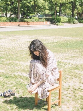 「usedのアイテム（ワンピース、ベージュ系）」を使った、mi____さん（レディース・167cm）の秋コーディネート