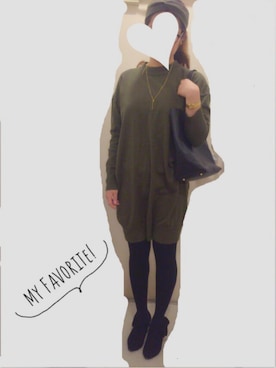 「ILIMA（イリマ）のアイテム（ブーティ）」を使った、tanihoさん（レディース・158cm）の冬コーディネート