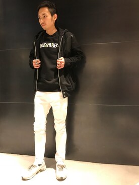「DIESEL（ディーゼル）のアイテム（パーカー）」を使った、kobayanさん（メンズ・165cm）の冬コーディネート