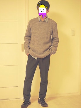 「H&M（エイチ・アンド・エム）のアイテム（その他シューズ）」を使った、HIROさん（メンズ・170cm）の秋コーディネート