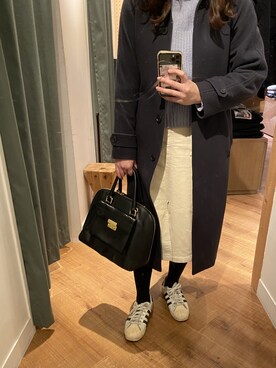 「Steven Alan（スティーブンアラン）のアイテム（ステンカラーコート）」を使った、jhonzさん（レディース・163cm）の冬コーディネート