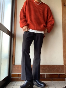 「SENSION（センション）のアイテム」を使った、Yuwaさん（メンズ・165cm）の秋コーディネート