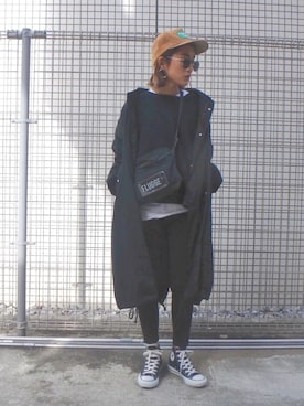 「flugge」｜「アイテム（モッズコート）」を使った、karen_____25さん（レディース・158cm）の秋コーディネート