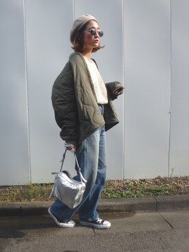 「flugge」｜「アイテム（ハンチング/ベレー帽）」を使った、karen_____25さん（レディース・158cm）の秋コーディネート