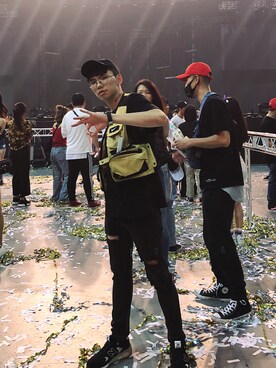 「LESS（レス）のアイテム（キャップ）」を使った、Stevenさん（メンズ・172cm）の夏コーディネート