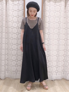 「セットアイテム」｜「アイテム（オールインワン・サロペット）」を使った、MAMIさん（レディース・155cm）の春コーディネート
