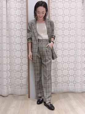 「秋」｜「アイテム（ブルゾン）」を使った、MAMIさん（レディース・155cm）の秋コーディネート