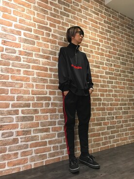 「Gosha Rubchinskiy（ゴーシャラブチンスキー）のアイテム」を使った、Dsuke kobayashiさん（メンズ・177cm）の冬コーディネート