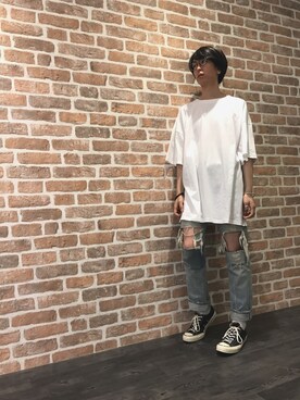 「MARTIN MARGIELA（マルタンマルジェラ）のアイテム」を使った、Dsuke kobayashiさん（メンズ・177cm）の夏コーディネート