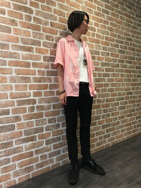 「MISBHV（ミスビヘイブ）のアイテム」を使った、Dsuke kobayashiさん（メンズ・177cm）の春コーディネート