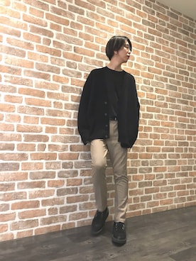 「WHITELAND（ホワイトランド）のWHITELAND/ホワイトランド/GUNCLUB CHECK PANTS（その他パンツ、ブラウン系）」を使った、Dsuke kobayashiさん（メンズ・177cm）の秋コーディネート
