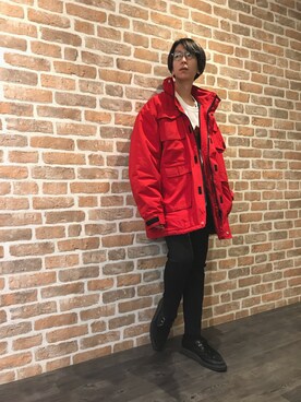 「whiteland」｜「アイテム（ミリタリージャケット）」を使った、Dsuke kobayashiさん（メンズ・177cm）の秋コーディネート