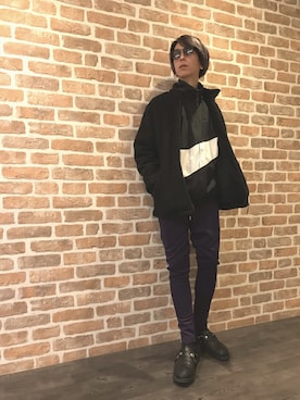 「NIKE（ナイキ）のアイテム（ブルゾン）」を使った、Dsuke kobayashiさん（メンズ・177cm）の冬コーディネート
