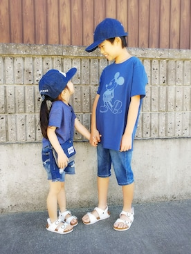 「Right-on（ライトオン）のアイテム（バッグ）」を使った、Nanana さん（キッズ・130cm）の夏コーディネート