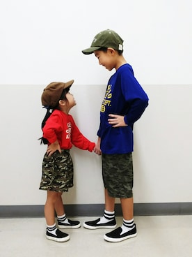 「ヒラキ（ヒラキ）のアイテム（トップス）」を使った、Nanana さん（キッズ・132cm）の秋コーディネート