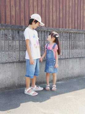 「Right-on（ライトオン）のアイテム（シューズ）」を使った、Nanana さん（キッズ・100cm）の夏コーディネート